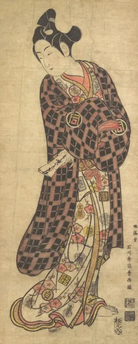 Framed Print : The Actor Sanogawa Ichimatsu I Standing, ca. 1743. Creator: Ishikawa Toyonobu Framed Print : The Actor Sanogawa Ichimatsu I Standing, ca. 1743. Creator: Ishikawa Toyonobu