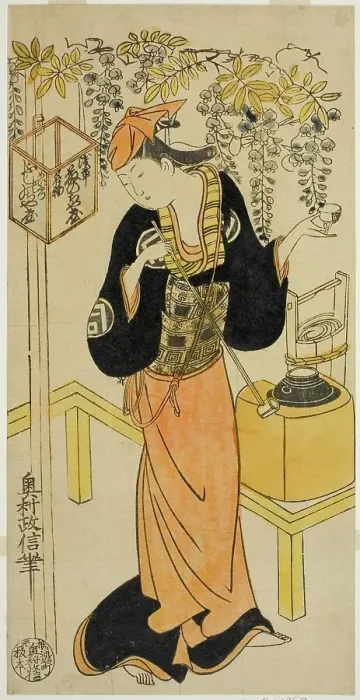 Framed Print : The Actor Sanogawa Mangiku I as Ohatsu in the play Sogazaki Shinju, performed at the... 1719. Creator: Okumura Masanobu. The Actor Sanogawa Mangiku I as Ohatsu in the play Sogazaki Shinju, performed at the... 1719 Framed Print : The Actor Sanogawa Mangiku I as Ohatsu in the play Sogazaki Shinju, performed at the... 1719. Creator: Okumura Masanobu. The Actor Sanogawa Mangiku I as Ohatsu in the play Sogazaki Shinju, performed at the... 1719