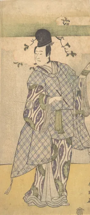 Framed Print : The Actor Sawamura Sojuro III as a Nobleman Writing Poetry, 1782 Framed Print : The Actor Sawamura Sojuro III as a Nobleman Writing Poetry, 1782