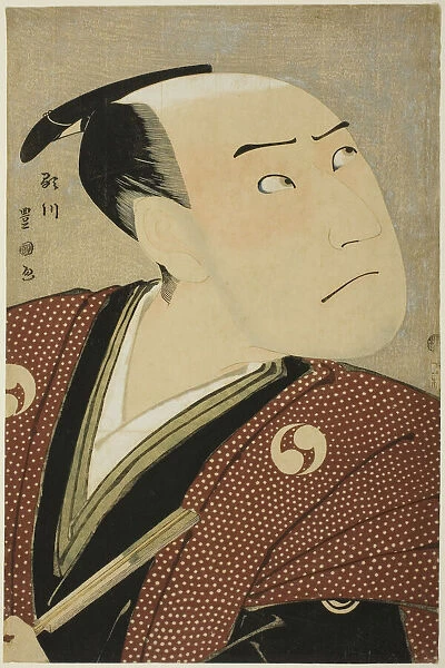 The actor Sawamura Sojuro III as Oboshi Yuranosuke in the play 'Edo no Hana Ako no Shiogam... 1796. Creator: Utagawa Toyokuni I