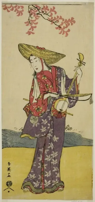 Framed Print : The Actor Sawamura Tamagashira as a Strolling Musician in the Play Dai Danna... c. 1790 Framed Print : The Actor Sawamura Tamagashira as a Strolling Musician in the Play Dai Danna... c. 1790
