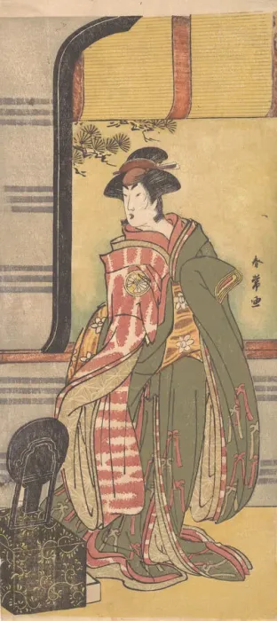 Framed Print : The Actor Segawa Kikunojo 3rd in a Female Role, ca. 1785. Creator: Katsukawa Shunjo Framed Print : The Actor Segawa Kikunojo 3rd in a Female Role, ca. 1785. Creator: Katsukawa Shunjo