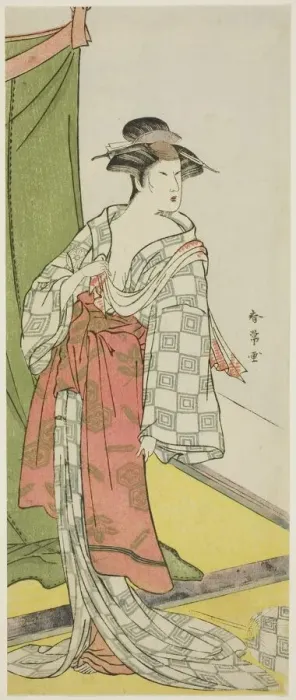 Framed Print : The Actor Segawa Kikunojo as a Courtesan in Summer Attire, early 1780s Framed Print : The Actor Segawa Kikunojo as a Courtesan in Summer Attire, early 1780s