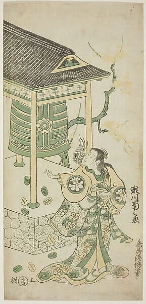 The Actor Segawa Kikunojo I as Katakai in the play 'Mugen no Kane Omoi no Akatsuki, 'perfo... 1746. Creator: Torii Kiyomasu