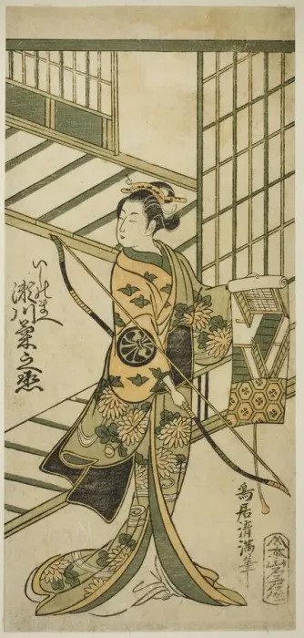 Framed Print : The Actor Segawa Kikunojo II as Ishi no Mae in the play Hoshi Aikotoba Higashiyama no Sak... 1763. Creator: Torii Kiyomitsu Framed Print : The Actor Segawa Kikunojo II as Ishi no Mae in the play Hoshi Aikotoba Higashiyama no Sak... 1763. Creator: Torii Kiyomitsu