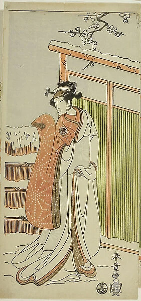 The Actor Segawa Kikunojo II as Yuki Onna (the Snow Woman) in a dance interlude in scen... c. 1770. Creator: Shunsho