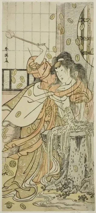 Framed Print : The Actor Segawa Kikunojo III as the Dragon Maiden Disguised as Osaku in the Play... c Framed Print : The Actor Segawa Kikunojo III as the Dragon Maiden Disguised as Osaku in the Play... c