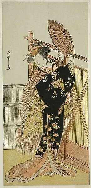 The Actor Segawa Kikunojo III as Michichiba in the Play Azuma no Mori Sakae Kusunoki... c. 1779. Creator: Shunsho