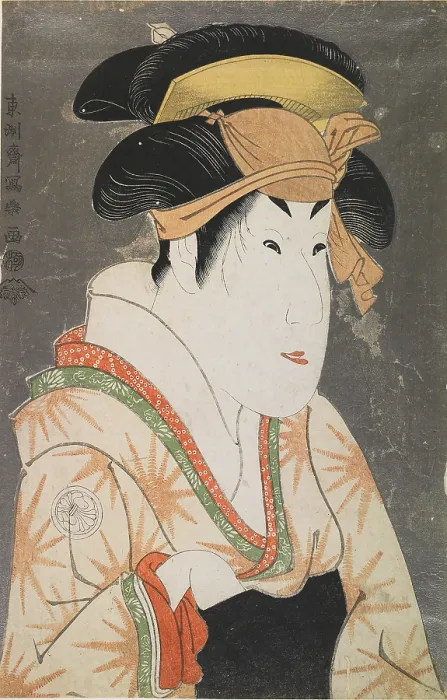 Framed Print : Actor Segawa Kikunojo III as Oshizu, the Wife of Tanabe Bunzo from the Play 'Hana-Ayame... 1794. Creator: Sharaku, Toshusai (active 1794-1795) Framed Print : Actor Segawa Kikunojo III as Oshizu, the Wife of Tanabe Bunzo from the Play 'Hana-Ayame... 1794. Creator: Sharaku, Toshusai (active 1794-1795)