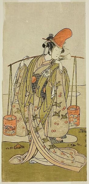The Actor Segawa Kitsuji III as Murasame in the Play Gohiiki Kanjincho, Performed... c. 1773. Creator: Shunsho