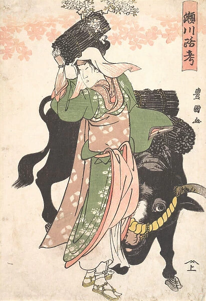 The Actor Segawa Roko as the Woodseller Ohara Leading an Ox, ca. 1810