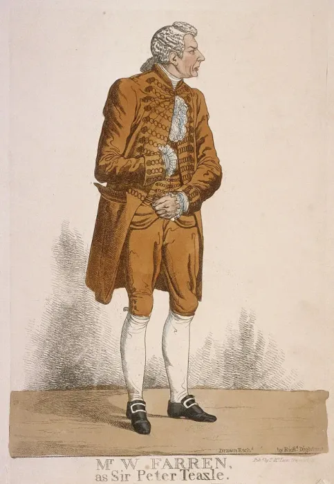 Framed Print : The actor William Farren as Sir Peter Teazle, 1824. Artist: Richard Dighton Framed Print : The actor William Farren as Sir Peter Teazle, 1824. Artist: Richard Dighton