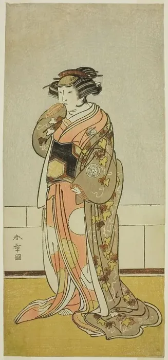 Framed Print : The Actor Yamashita Kinsaku II as Lady Kikusui (Kikusui Gozen) (?) in the Play Kaeribana... c.1779. Creator: Shunsho Framed Print : The Actor Yamashita Kinsaku II as Lady Kikusui (Kikusui Gozen) (?) in the Play Kaeribana... c.1779. Creator: Shunsho