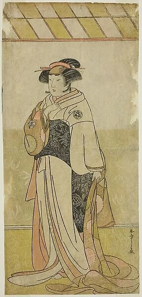 The Actor Yamashita Kinsaku II as Lady Manko (Manko Gozen) in the Play Hatsumombi... c. 1780. Creator: Shunsho