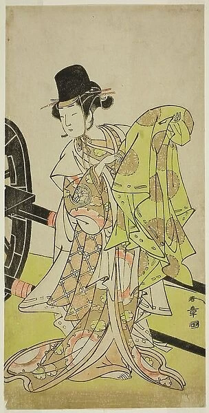 The Actor Yamashita Kinsaku II as Tsukimasu, Acting as Sakura-maru, in the Play Miya... c. 1773. Creator: Shunsho