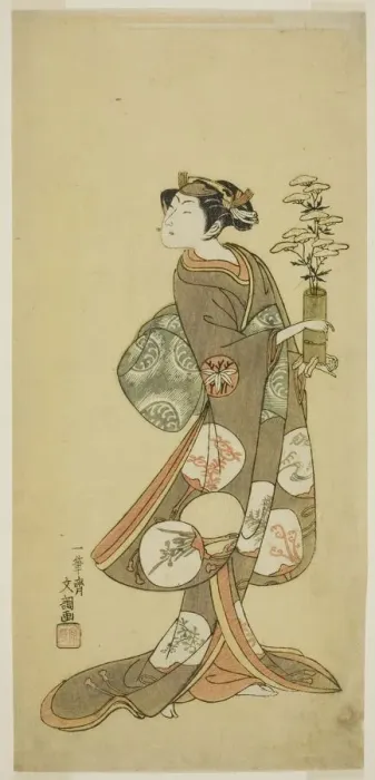 Framed Print : The Actor Yamashita Kyonosuke I in a Female Role, c. 1769. Creator: Ippitsusai Buncho Framed Print : The Actor Yamashita Kyonosuke I in a Female Role, c. 1769. Creator: Ippitsusai Buncho