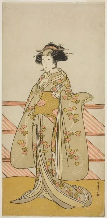 Framed Print : The Actor Yoshizawa Iroha I as Tamamo no Mae (?) in the Play Sakuya Kono Hana no... c. 1776. Creator: Shunsho Framed Print : The Actor Yoshizawa Iroha I as Tamamo no Mae (?) in the Play Sakuya Kono Hana no... c. 1776. Creator: Shunsho