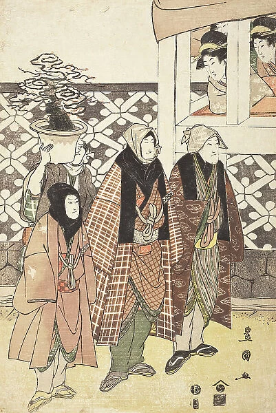 Actors with a Bonsai Tree, 1805. Creator: Utagawa Toyokuni I