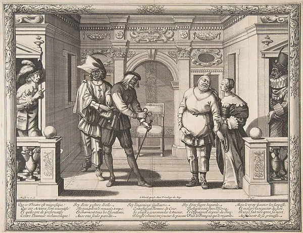 Actors at the Hotel de Bourgogne, ca. 1633-34. Creator: Abraham Bosse