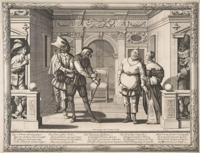 Framed Print : Actors at the Hotel de Bourgogne, ca. 1633-34. Creator: Abraham Bosse Framed Print : Actors at the Hotel de Bourgogne, ca. 1633-34. Creator: Abraham Bosse