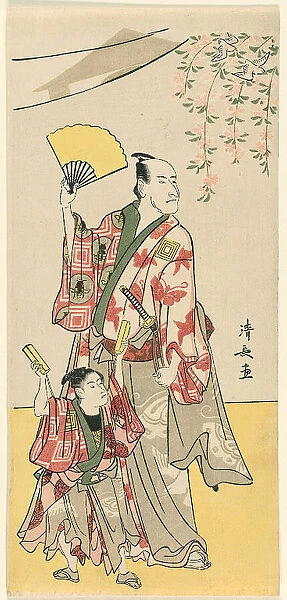 The Actors Ichikawa Danjuro V and Ichikawa Ebizo IV, from a pentaptych of eleven actors ce... 1788. Creator: Torii Kiyonaga