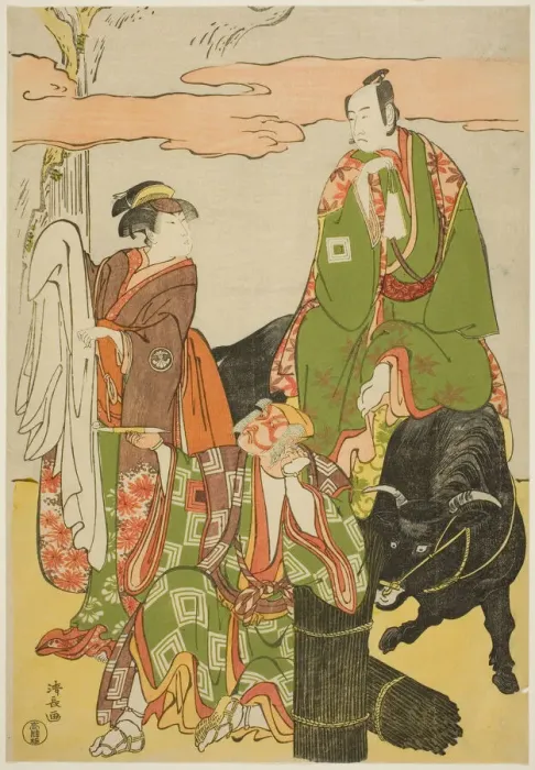 Framed Print : The Actors Ichikawa Monnosuke II as Miyukinosuke, Segawa Kikunojo III as Hatsune-hime, and... 1785. Creator: Torii Kiyonaga Framed Print : The Actors Ichikawa Monnosuke II as Miyukinosuke, Segawa Kikunojo III as Hatsune-hime, and... 1785. Creator: Torii Kiyonaga