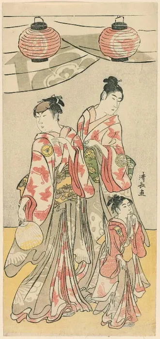 Framed Print : The Actors Yamashita Mangiku, Iwai Hanshiro IV, and Iwai Kumesaburo from a pentaptych of e... 1788. Creator: Torii Kiyonaga Framed Print : The Actors Yamashita Mangiku, Iwai Hanshiro IV, and Iwai Kumesaburo from a pentaptych of e... 1788. Creator: Torii Kiyonaga