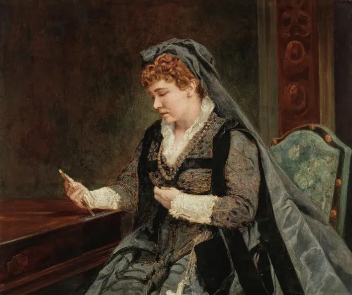 Framed Print : The actress and singer Marie Geistinger (1836-1903) as Mary Stuart. Creator: Anonymous Framed Print : The actress and singer Marie Geistinger (1836-1903) as Mary Stuart. Creator: Anonymous