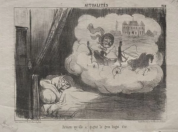 Actualities (No. 238): Dreaming that she had won many bars of gold, 1851. Creator