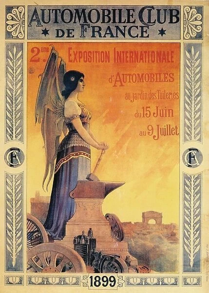 Advertisement for the Automobile Club de Frances International Automobile Exposition, 1899