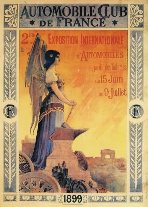 Framed Print : Advertisement for the Automobile Club de Frances International Automobile Exposition, 1899 Framed Print : Advertisement for the Automobile Club de Frances International Automobile Exposition, 1899