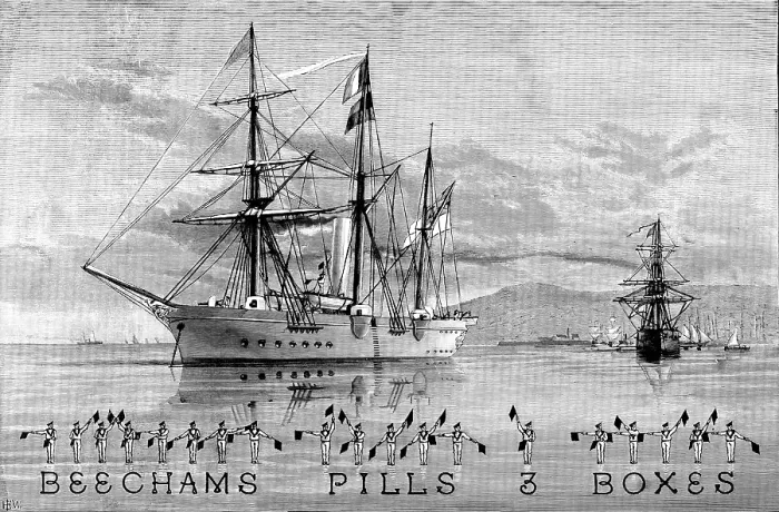 Framed Print : Advertisement for Beecham's Pills, 1890. Creator: Unknown Framed Print : Advertisement for Beecham's Pills, 1890. Creator: Unknown