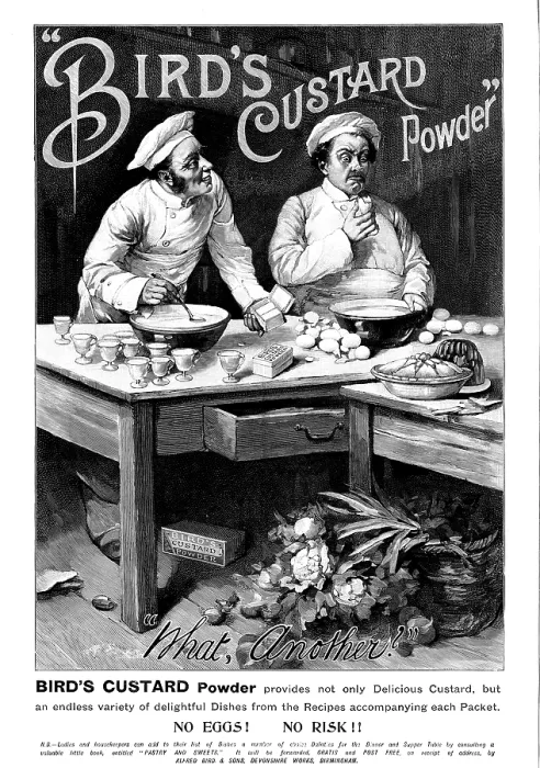 Framed Print : Advertisement for Bird's Custard Powder, 1895. Creator: Unknown. Advertisement for Bird's Custard Powder, 1895. Creator: Unknown Framed Print : Advertisement for Bird's Custard Powder, 1895. Creator: Unknown. Advertisement for Bird's Custard Powder, 1895. Creator: Unknown