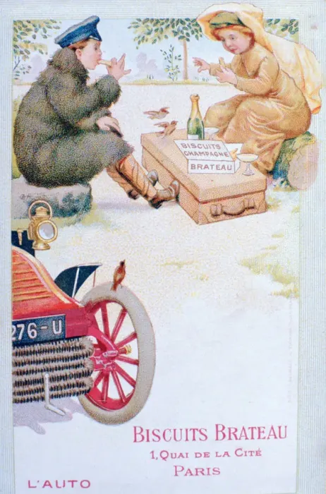 Framed Print : Advert for Biscuits Brateau, c1900s Framed Print : Advert for Biscuits Brateau, c1900s