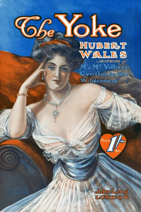 Framed Print : Advertisement for the book The Yoke, by Hubert Wales, 1908-1909 Framed Print : Advertisement for the book The Yoke, by Hubert Wales, 1908-1909