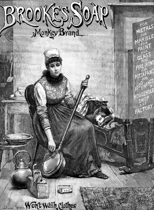 Framed Print : Advertisement for Brooke's Soap, 1890. Creator: P Naumann Framed Print : Advertisement for Brooke's Soap, 1890. Creator: P Naumann