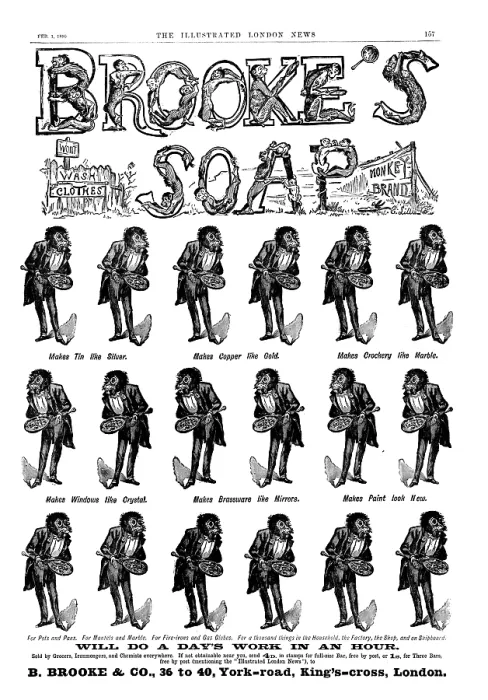 Framed Print : Advertisement for Brooke's Soap, 1890. Creator: Unknown Framed Print : Advertisement for Brooke's Soap, 1890. Creator: Unknown
