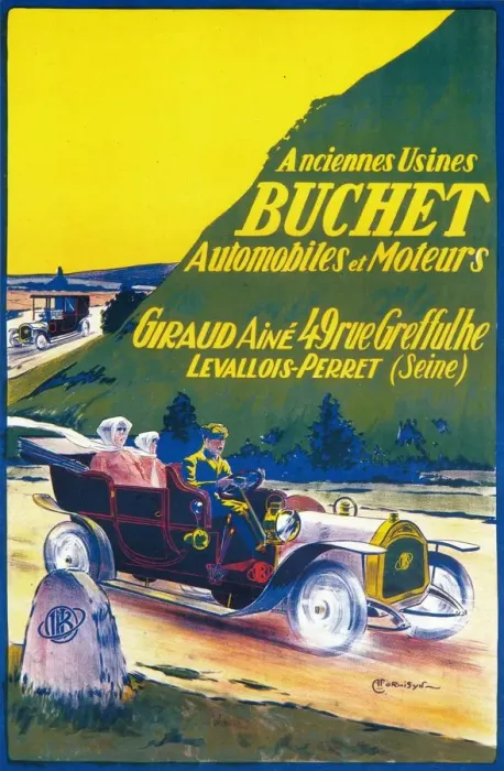 Framed Print : Advertisement for Buchet cars, c1910s Framed Print : Advertisement for Buchet cars, c1910s