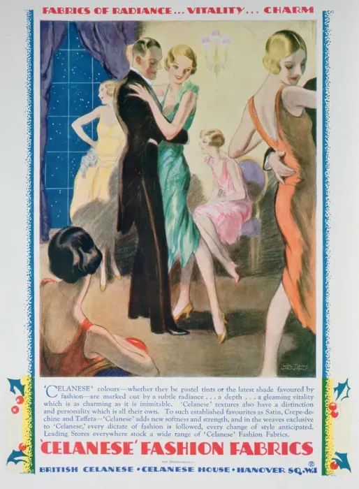 Framed Print : Advert for Celanese Fashion Fabrics, 1928 Framed Print : Advert for Celanese Fashion Fabrics, 1928