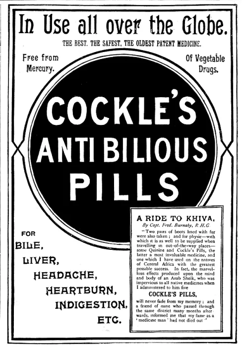 Framed Print : Advertisement for Cockle's Anti Bilious Pills, 1895. Creator: Unknown. Advertisement for Cockle's Anti Bilious Pills, 1895. Creator: Unknown Framed Print : Advertisement for Cockle's Anti Bilious Pills, 1895. Creator: Unknown. Advertisement for Cockle's Anti Bilious Pills, 1895. Creator: Unknown