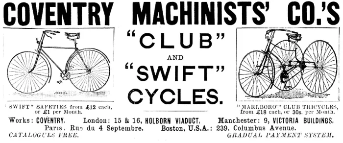 Framed Print : Advertisement for the Coventry Machinists Co. 1890. Creator: Unknown Framed Print : Advertisement for the Coventry Machinists Co. 1890. Creator: Unknown