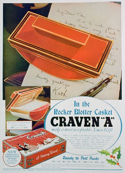 Advert for Craven A cigarettes, 1936