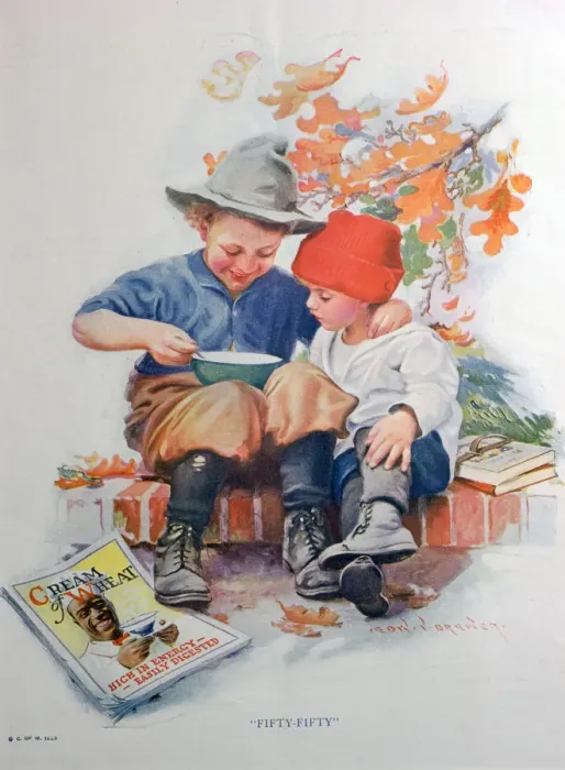 Framed Print : Advert for Cream of Wheat, American hot breakfast cereal, 1923 Framed Print : Advert for Cream of Wheat, American hot breakfast cereal, 1923