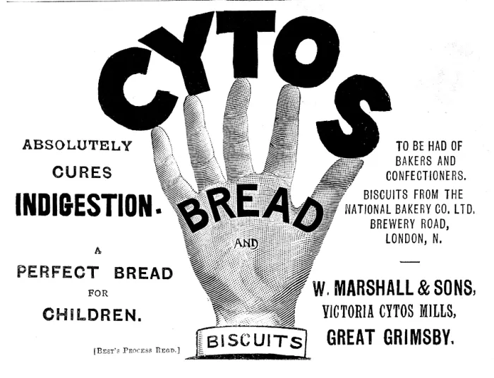 Framed Print : Advertisement for Cytos Bread and Biscuits, 1895. Creator: Unknown Framed Print : Advertisement for Cytos Bread and Biscuits, 1895. Creator: Unknown