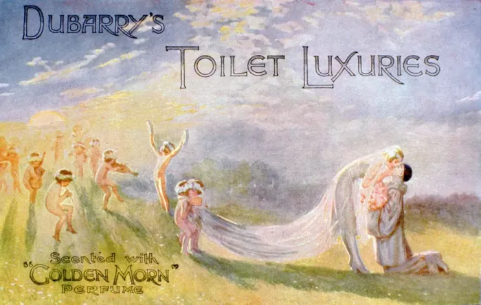 Framed Print : Advertisement for Dubarrys Toilet Luxuries, scented with Golden Morn perfume, 1922 Framed Print : Advertisement for Dubarrys Toilet Luxuries, scented with Golden Morn perfume, 1922