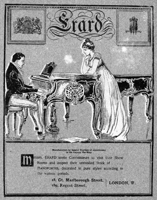 Framed Print : Advertisement for Erard pianos, 1901 Framed Print : Advertisement for Erard pianos, 1901