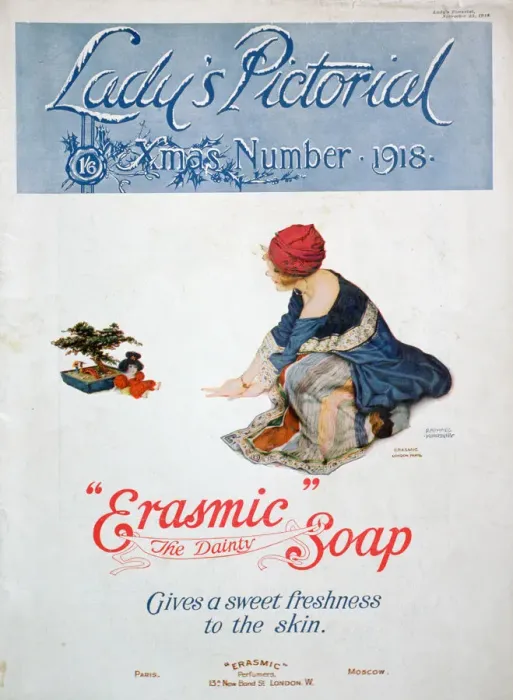Framed Print : Advert for Erasmic soap, 1918 Framed Print : Advert for Erasmic soap, 1918