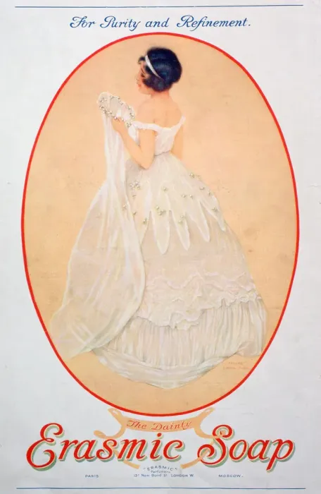 Framed Print : Advert for Erasmic soap, 1920 Framed Print : Advert for Erasmic soap, 1920