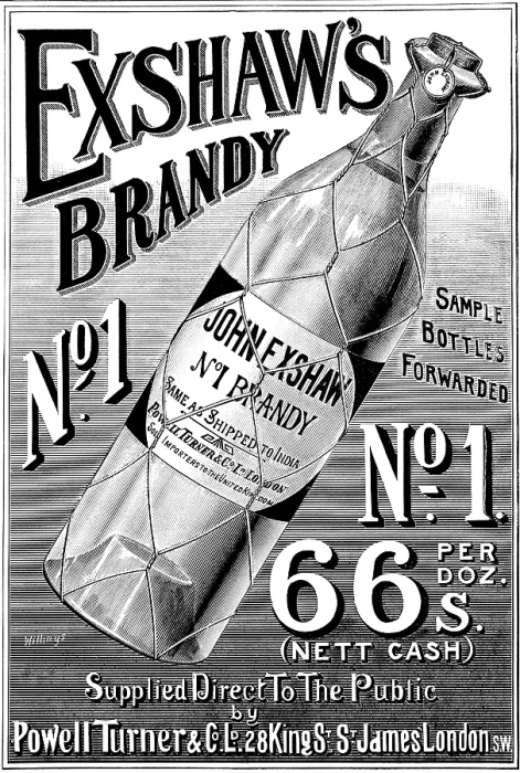 Framed Print : Advertisement for Exshaw's Brandy, 1895. Creator: Unknown. Advertisement for Exshaw's Brandy, 1895. Creator: Unknown Framed Print : Advertisement for Exshaw's Brandy, 1895. Creator: Unknown. Advertisement for Exshaw's Brandy, 1895. Creator: Unknown