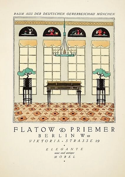Advertisement for Flatow & Priemer, from Styl, pub. 1922 (pochoir Print)